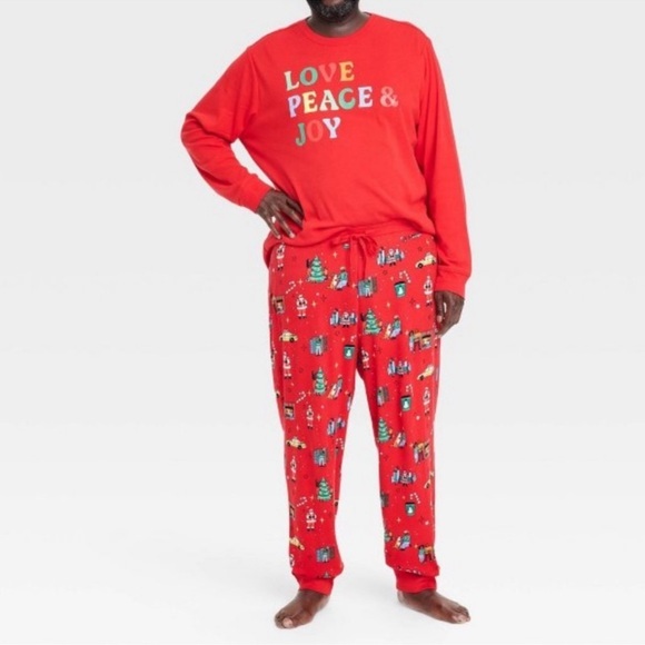 Wondershop Peace Love Joy Pajama Set Men’s Size Family Matching - Picture 1 of 7